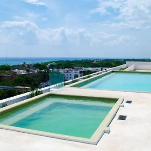 2 Beds Pool View Modern Apt/parking, Gym, Rooftop - 405 Musa Apartment Playa del Carmen