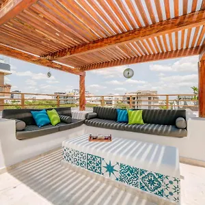 New Sunlit Private Roof Terrace Bbq Spatub * Playa del Carmen