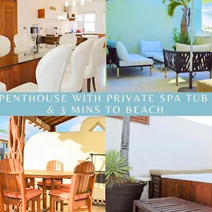 Spacious Ph Private Tub Bbq 3 Mins To Playa del Carmen